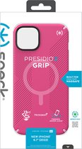 Speck hoesje geschikt voor Apple iPhone 15 Plus en iPhone 14 Plus - Ultieme Bescherming en Grip - Luxe Soft-touch Afwerking - Valbescherming gecertificeerd tot 4 meter - Microban Antibacterieel - Presidio2 Grip lijn - Roze