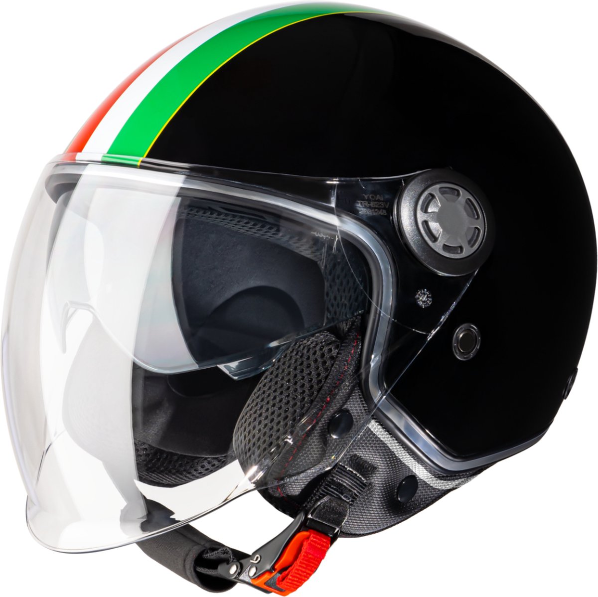 VINZ Varese Jethelm met dubbel vizier / Scooterhelm / Helm met
