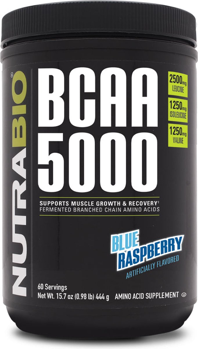 Goedkoopste Nutrabio NutraBio BCAA 5000 - Workout Poeder Voor de Ultieme Spierondersteuning - 60 porties Dragon Fruit