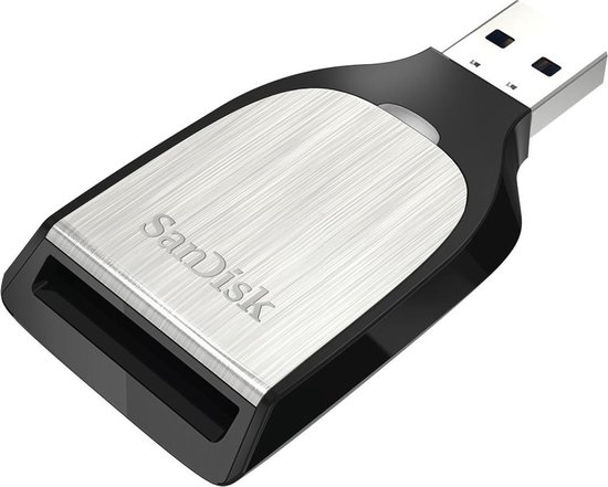 SanDisk USB 3.0 Cardreader, Type A for SD UHS I and UHS II, Black/Silver - SanDisk