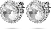 Twice As Nice Oorbellen in zilver, ronde kristal 12 mm, kleine kristallen zilverkleur