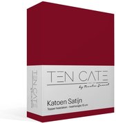 Ten Cate 100% coton satin Topper Hoeslaken - 140x200 - Rouge
