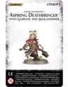 Afbeelding van het spelletje Age of Sigmar Khorne Bloodbound: Aspiring Deathbringer with Goreaxe and Skullhammer