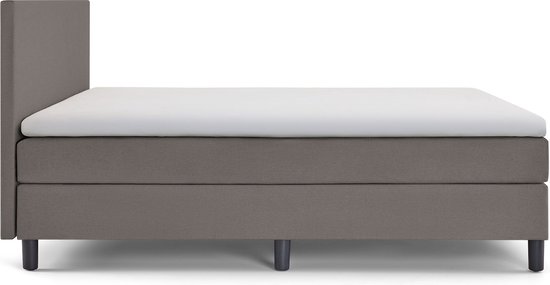Beddenreus Comfort Box Lowen Plus vlak met gestoffeerd matras - 140 x 200 cm - graphite