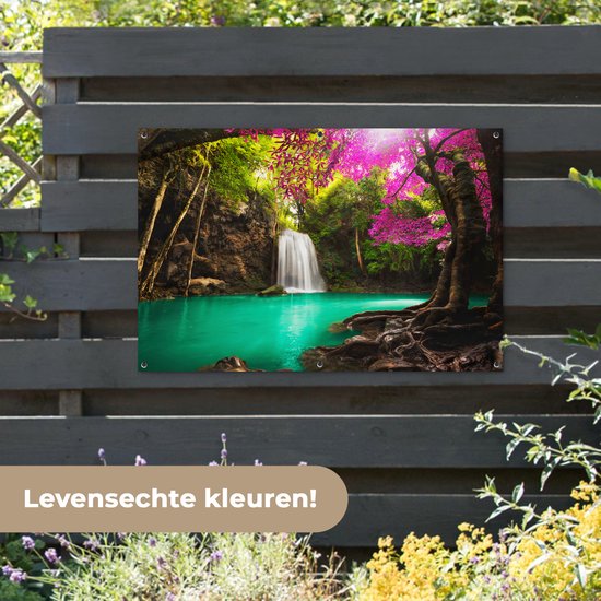 Affiche de jardin Cascade - Thaïlande - Tropical - 120x80 cm - Jardin