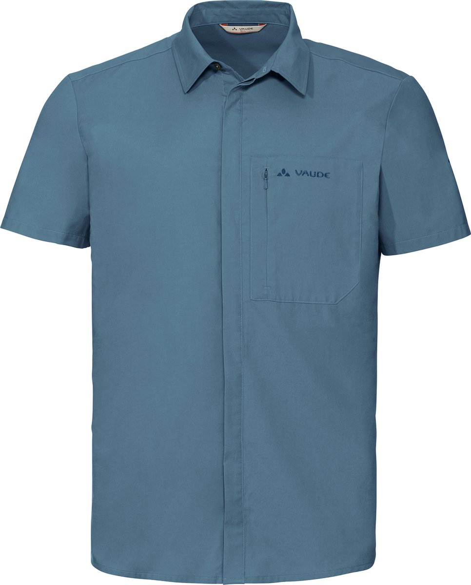 Vaude Men’s Neyland Shirt II Outdoorblouse Heren Korte mouwen Blauw