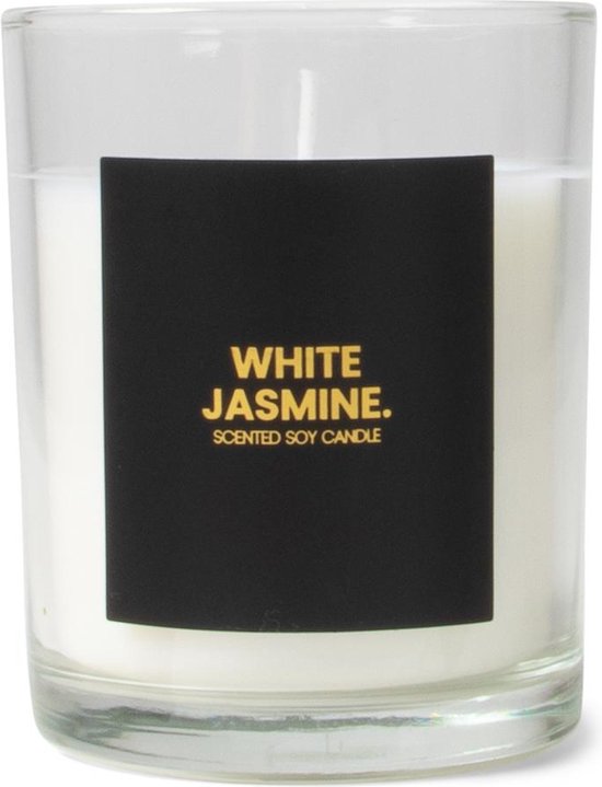 SENZA Geurkaars White Jasmine Zwart