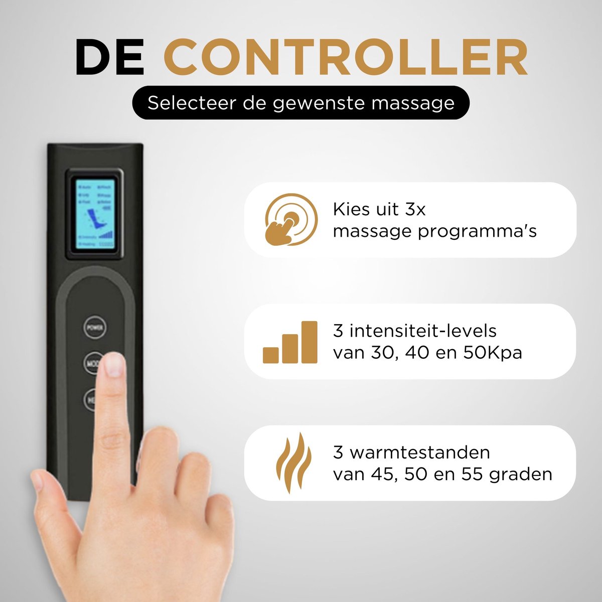 Afbeelding 3 van MusclePro Recovery Boots - Professioneel Beenmassage & Voetmassage apparaat voor Bloedcirculatie - Sport Gym Fitness - Compressie massage - Voet Massage Vermoeide Benen Shiatsu Luchtcompressie Bloedsomloop lymfedrainageapparaat Oedeem