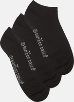 Comfortabel & Zijdezacht Bamboo Basics Dani - Bamboe Sneaker Sokken (Multipack 3 stuks) Heren / Dames - Zwart - 41-46