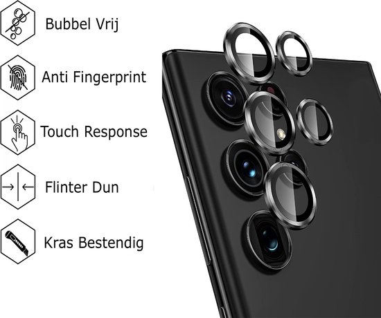 2x Protecteur d'écran pour appareil photo Samsung A14 - Caméra de protection en verre - Glas de couverture d'écran