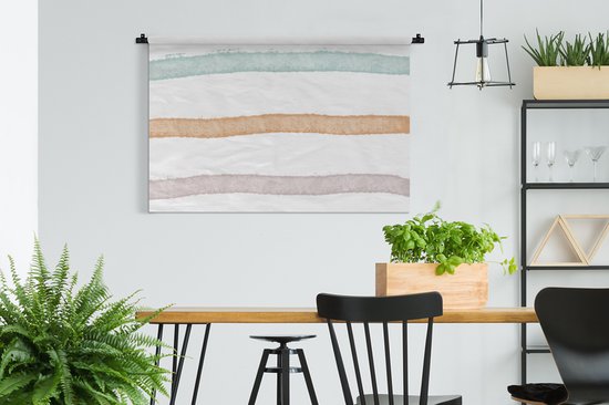 Tapisserie - Tapisserie - Ligne - Pastel - Arc-en-ciel - Motifs - 150x100 cm - Tapisserie