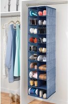 Schoenenorganizer - hangende opberger/kledingkastorganizer - voor kledingkasten en slaapkamers - groot/hangend/met 20 vakken - marineblauw