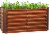 Blumfeldt Rust Grow verhoogd bed tuinbed, verzinkt plaatstaal, materiaaldikte: 0,6 mm, eenvoudige montage, roestafwerking, 120 x 60 x 60 cm (BxHxD), roest