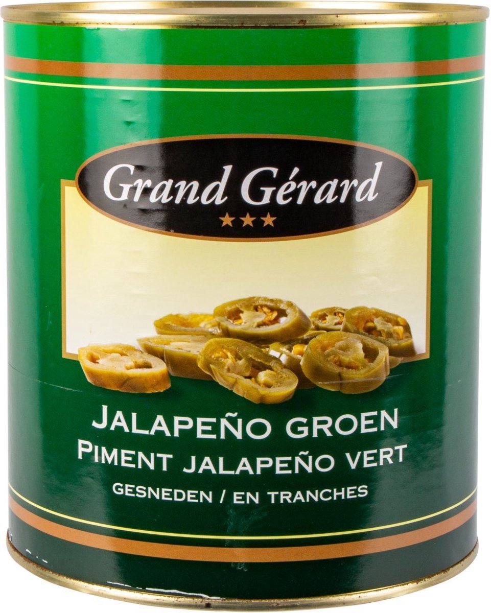 Goedkoopste Grand Gérard Jalapeño peper groen - Blik 2,95 kilo
