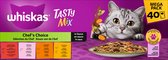 Whiskas Katten Natvoer Chef's Choice in Sauce, Tasty Mix Multipack (40x85 g), 3,4 kg