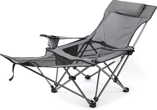 qeedo Johnny Jumbo XXL Silla Camping Plegable (hasta 250 kg), Silla de