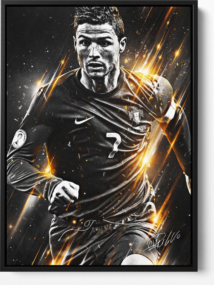 ✓ CR7 • Cristiano Ronaldo 1 Toile 150x100 cm • Impression photo sur toile  peinture (