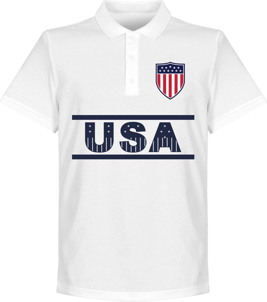 Verenigde Staten Team Polo - Wit - 5XL