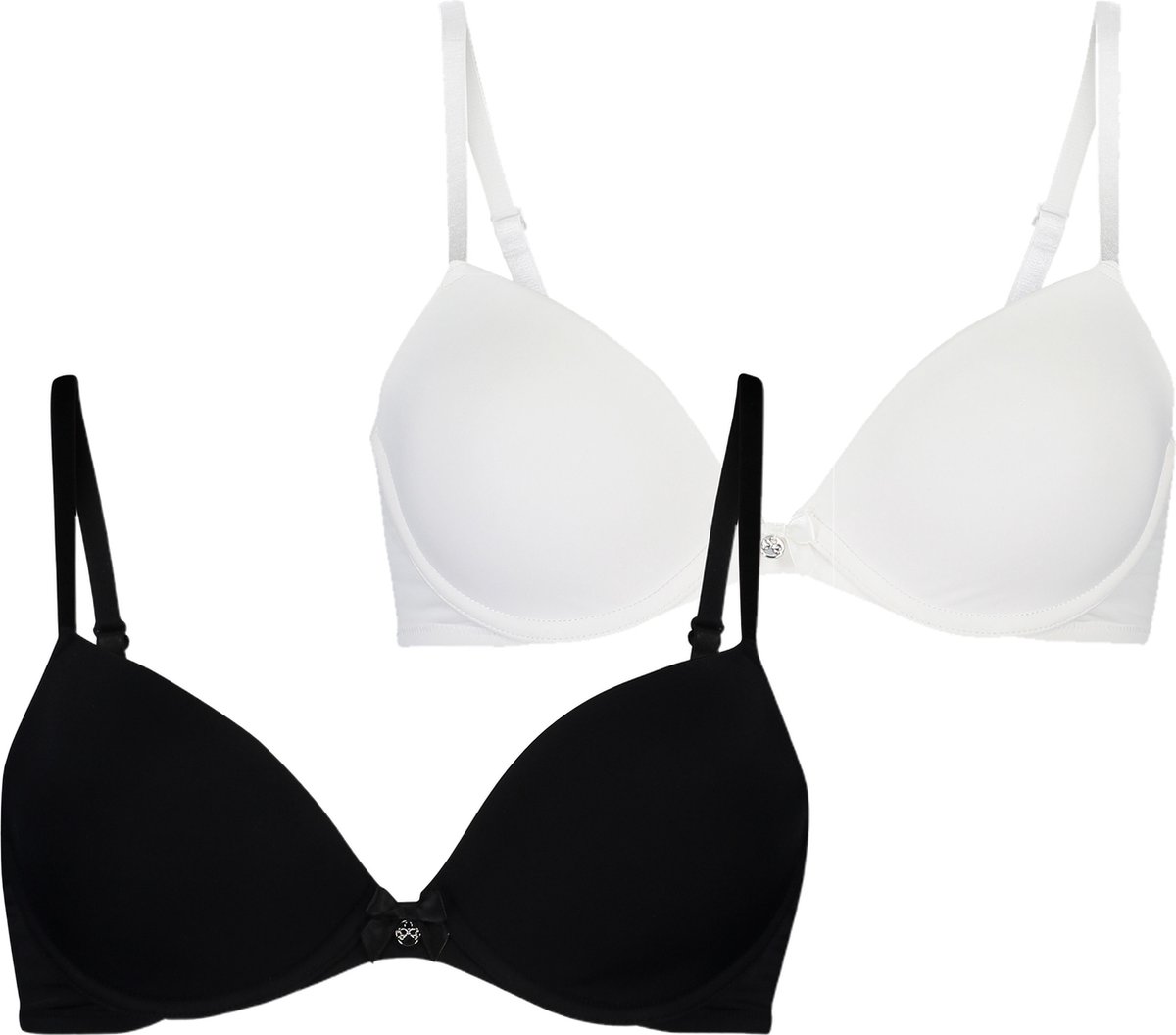 Hunkemöller Dames Lingerie 2-pack voorgevormde beugel bh - Zwart