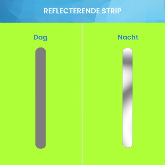 Bande réfléchissante, effet jour et nuit. Vert et argent.
