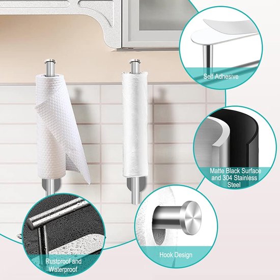 OTIX Keukenrolhouder Rollenhouder Hangend voor Keukenpapier Rollen