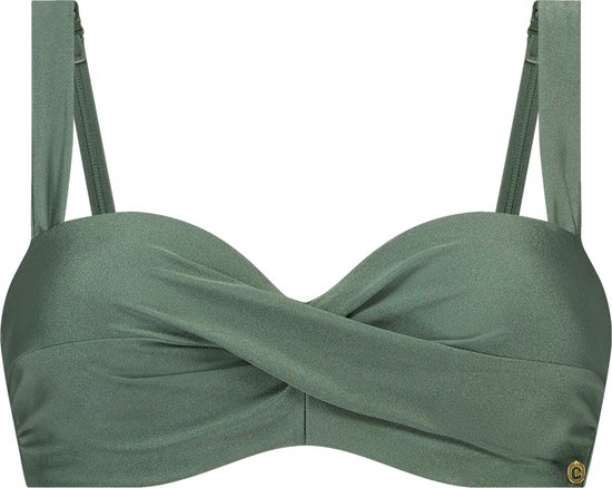 ten Cate Beach haut de bikini torsadé scintillant vert pour Femme | Taille 36xC