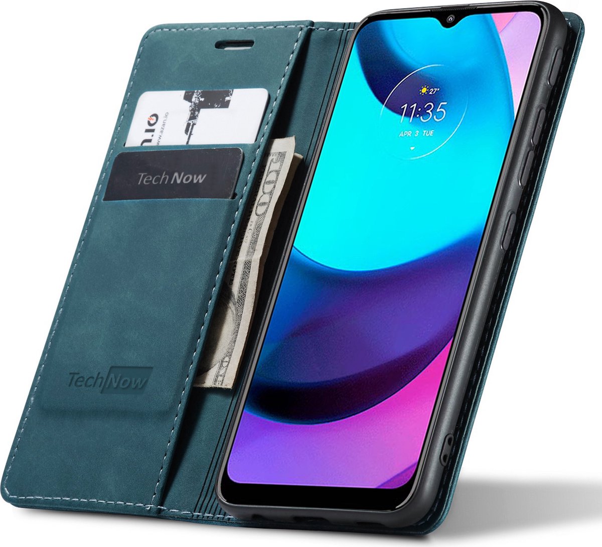 Hoesje geschikt voor Motorola Moto E20 / E30 / E40 - Book Case Leer Slimline Blauw