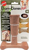 Spot Bam-Bones Plus Easy Grip - Veilig Kauwbot voor Honden - Speciaal voor Sterke Kauwers - Maat: Medium - 4 Stuks, Smaak: Rund
