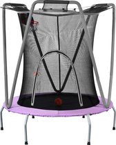 Merax Trampoline 157 x 147 cm - Ronde Trampoline voor Kinderen - Paars/Grijs