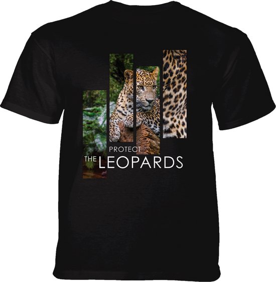 T-shirt Protect Leopard Split Portrait Black