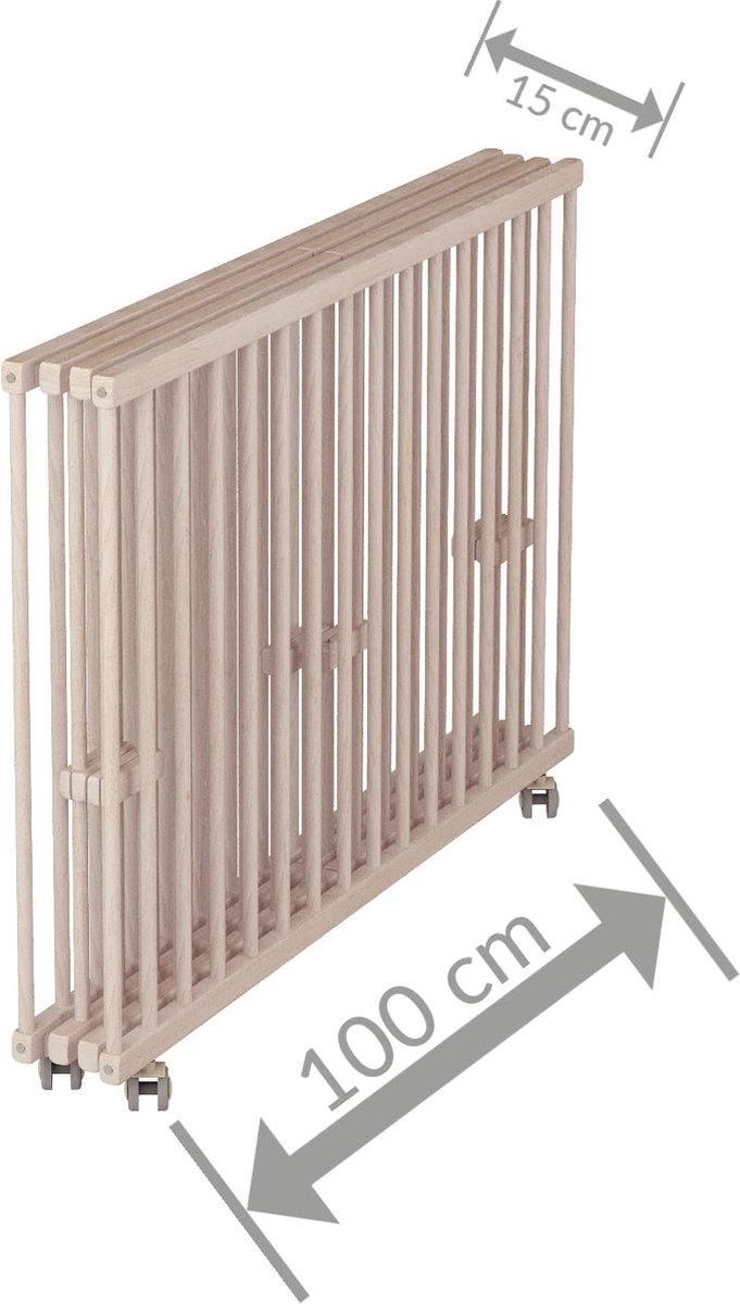 SÄMANN® Parc Bébé Premium 120x120 Wit avec fond réglable en hauteur, Parc  à bébé