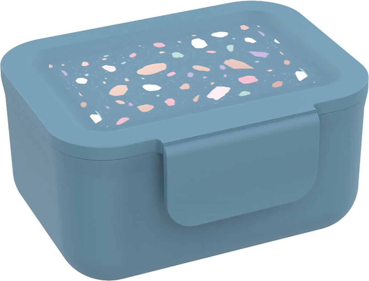 Lunch Buddies: Koekendoosje "Terrazzo" 117x98x51mm - Blauw