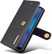 Huawei P20 Lite Leren Portemonnee Hoesje Zwart