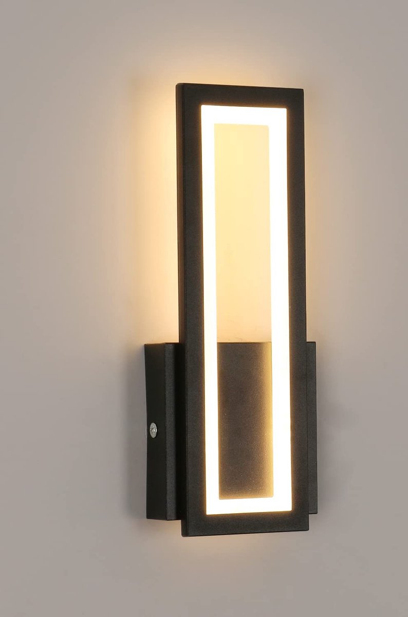 Interieur LED -wandlicht, 16W Eenvoudige vierkante LED -wandlamp, moderne decoratie LED -verlichting Wandwandlicht voor woonkamer, slaapkamer, warme witte gang 3000K