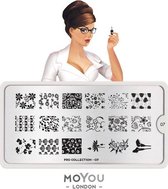 MoYou London Stempelplaat - Nail Art Stamping Pro 07