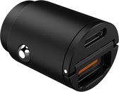 Chargeur rapide pour voiture Black Label Port USB-C et USB-A Sortie 30W