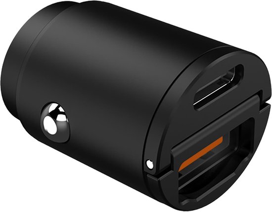 Chargeur rapide pour voiture Black Label Port USB-C et USB-A