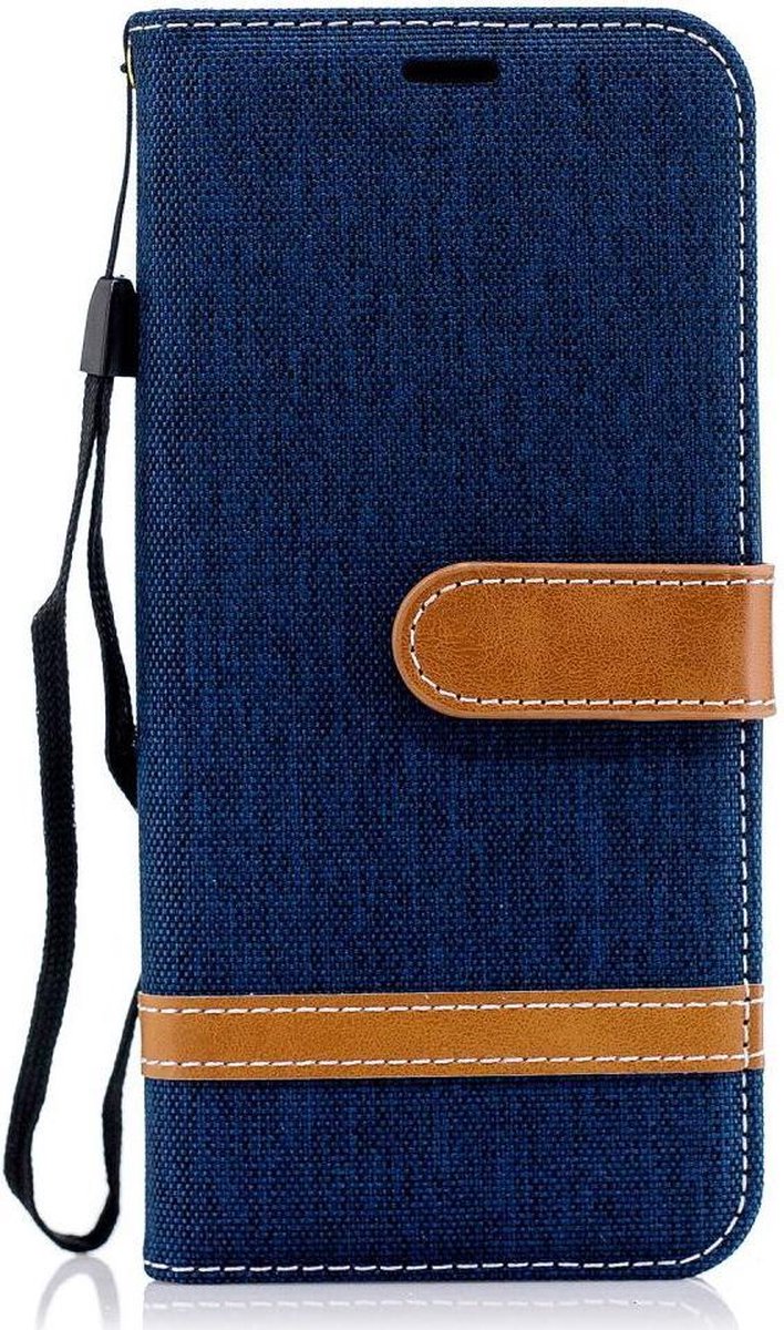 Portemonnee Hoesje Geschikt voor Samsung Galaxy A6 Donker Blauw