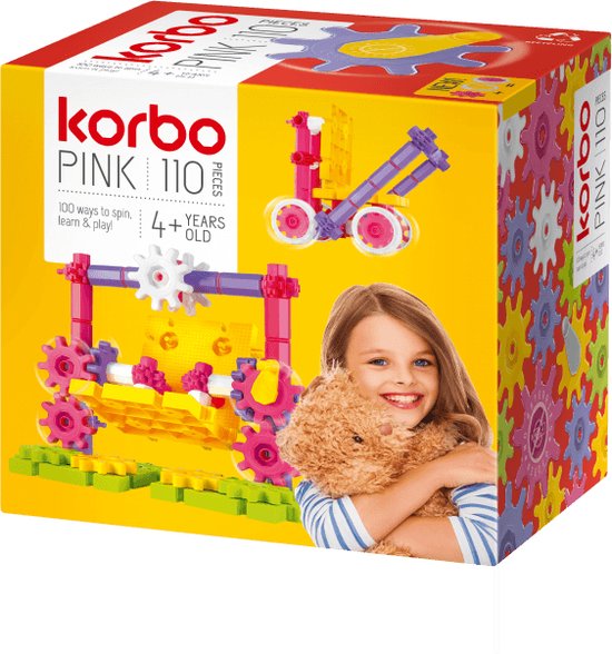 Techniek Tandwielen Pink 110-delig - Korbo