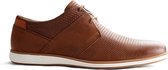 NoGRZ J.Kuypers - Nette leren veterschoen - Cognac - Maat 42