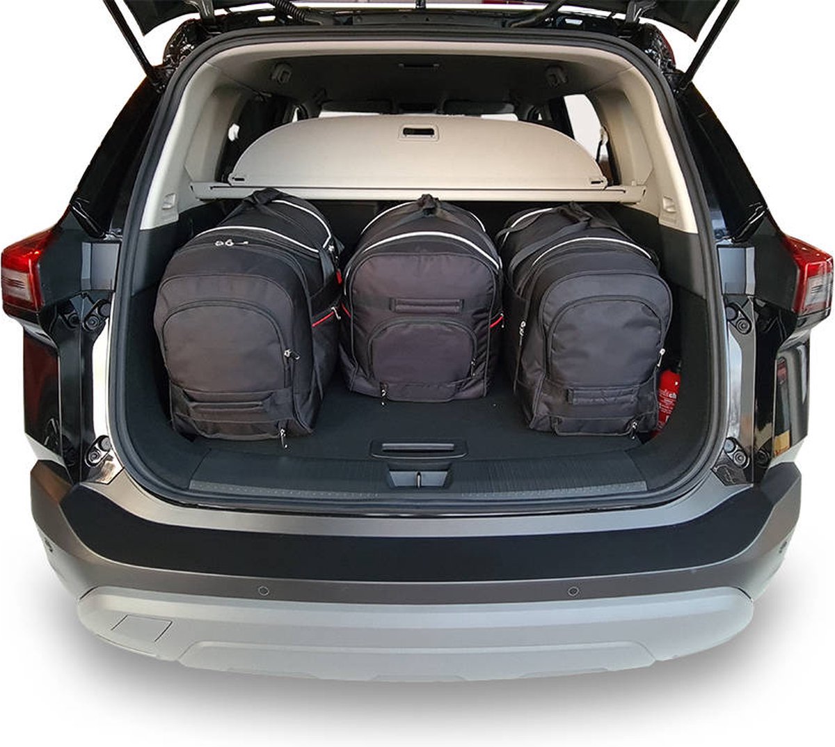 NISSAN X-TRAIL HEV & MHEV 2022+ Reistassen Kofferbak Tassen Set Organizer | 4-Delige Perfect Passende Set Auto Interieur Accessoires Nederland en België