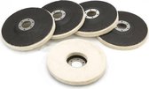 Westfalia Polijstschijven set vilt 125 mm/22,23 mm 5-delig