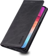 AZNS Samsung Galaxy A70 Portemonnee Stand Hoesje Zwart