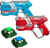 Light Battle Connect Lasergame set - Rood/Blauw - 2 Anti-cheat Laserguns + 2 Targets - Lasergame speelgoed voor kinderen