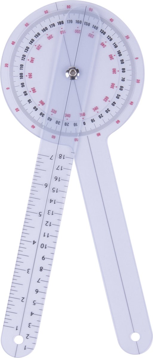 Goedkoopste Goniometer 30cm - 0° tot 360° per 1° gradenboog - hoekmeter - geneeskunde - lichamelijk onderzoek - meetinstrument bewegingsonderzoek