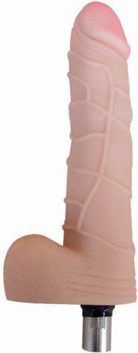Dildo Buigbaar 3XLR voor Auxfun Basic Seksmachine Beige 18 cm