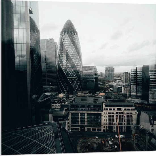 Acrylglas - Uitzicht van een Stad - Verenigd Koninkrijk - 80x80 cm Foto op Acrylglas (Met Ophangsysteem)