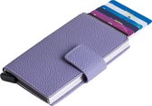 Protège-cartes en cuir Figuretta Porte-cartes de crédit compact RFID - Femme et homme - Violet