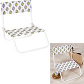 Opvouwbare stoel met leuke art deco print - lage zit - strandstoel klapstoel campingstoel vouwstoel tuinstoel balkonstoel - draagbaar - kerst cadeau tip