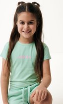 Short Sleeve T-shirt With Rubber Print Meisjes - Licht Groen - Maat 98-104